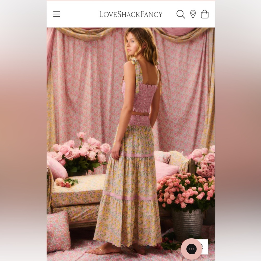 LoveShackFancy X Liberty top and skirt set